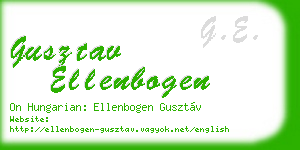 gusztav ellenbogen business card